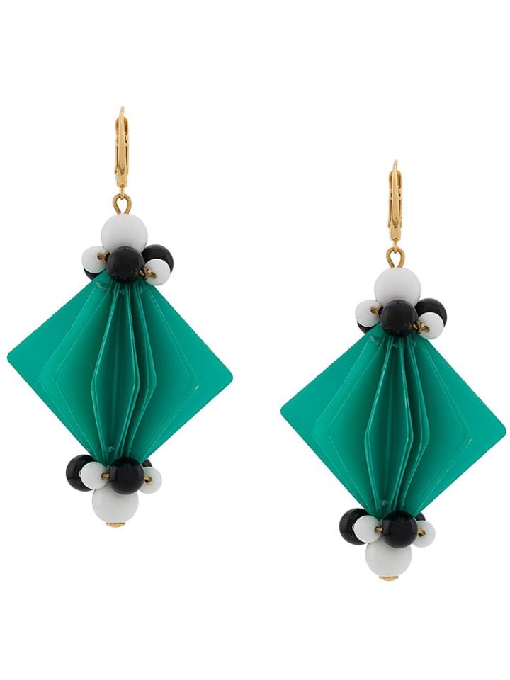 Marni Bead And Facet Earrings - Green