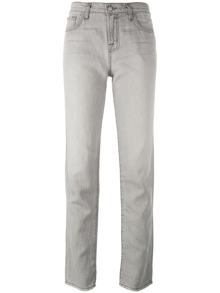 J Brand Aidan Boyfriend Jeans, Women's, Size: 26, Grey, Cotton/linen/flax