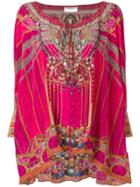 Camilla Loose-fit Printed Blouse - Pink