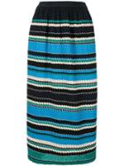 Coohem Striped Rib Knit Skirt - Blue