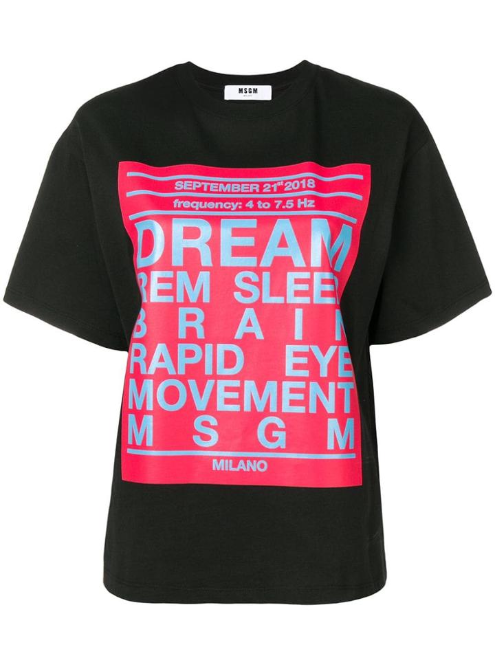 Msgm Dream T-shirt - Black