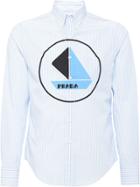 Prada Logo Print Shirt - Blue