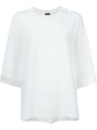 Joseph Three-quarter Sleeve Blouse, Women's, Size: 40, White, Silk