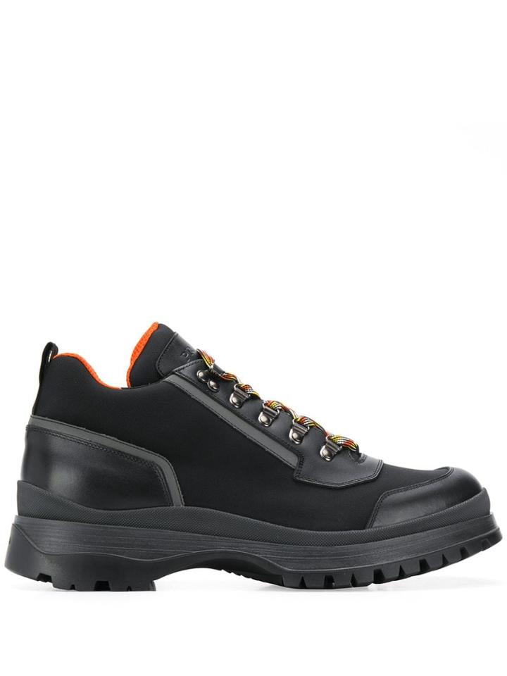 Prada Mid Lace-up Boots - Black