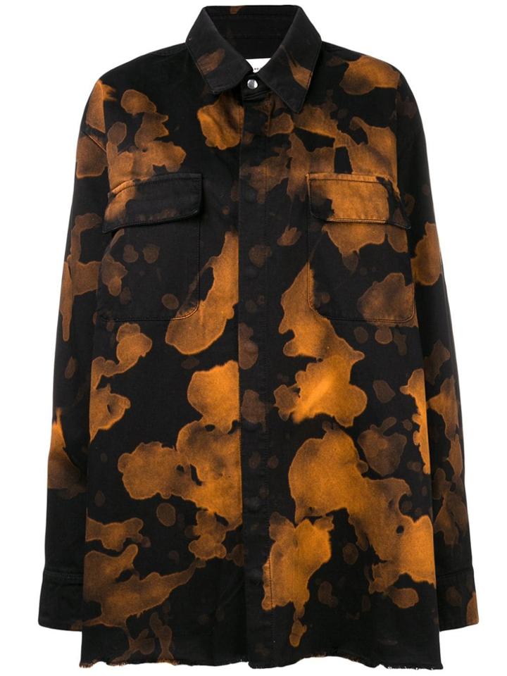Marques'almeida Bleached Denim Shirt - Black