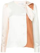 Rejina Pyo Colour Block Collarless Shirt - White