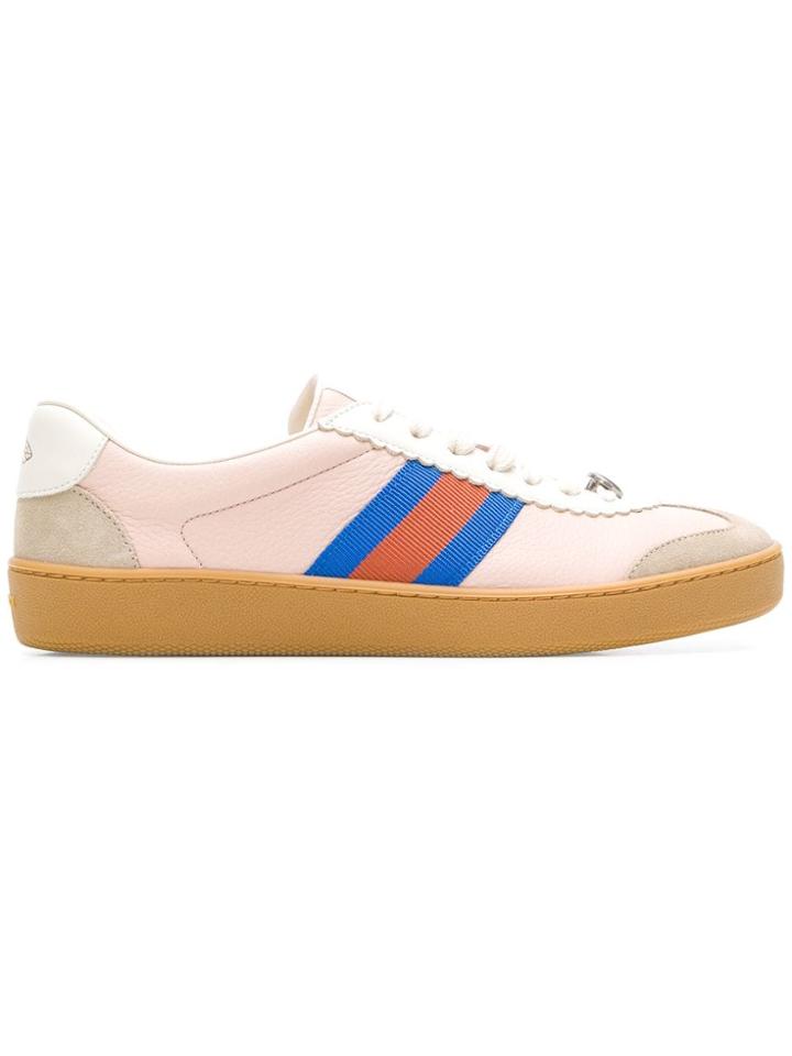 Gucci Low Top Web Sneakers - Pink & Purple