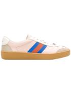 Gucci Low Top Web Sneakers - Pink & Purple