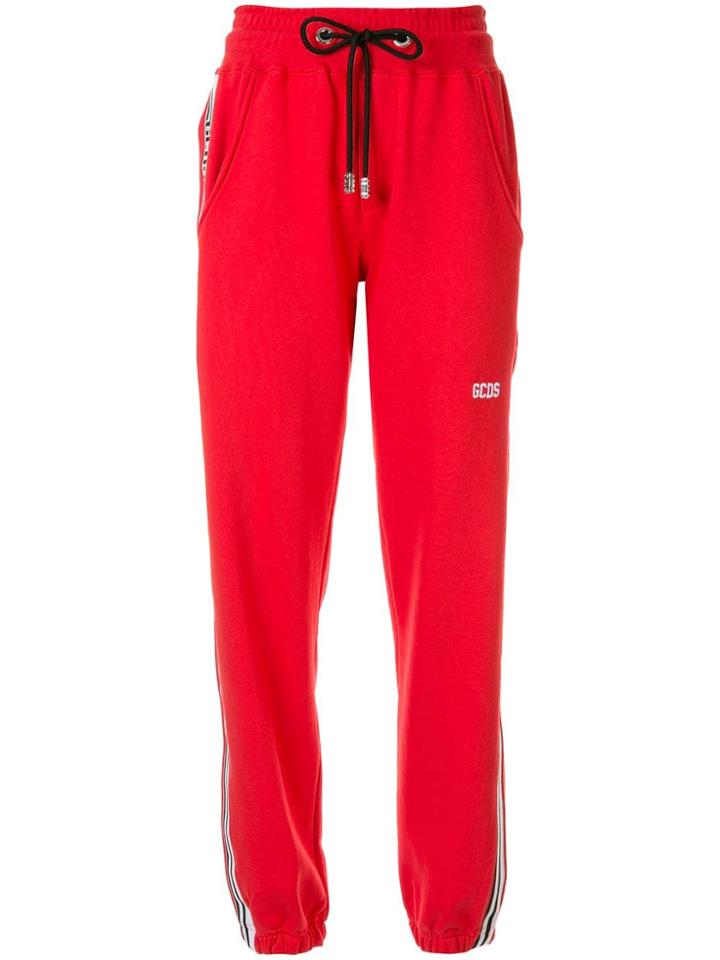 Gcds Side Stripe Track Pants - Red