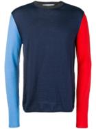 Comme Des Garçons Shirt Colour Block Jumper - Blue