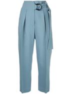 Petar Petrov Hayes High Waisted Tailored Trousers - Blue