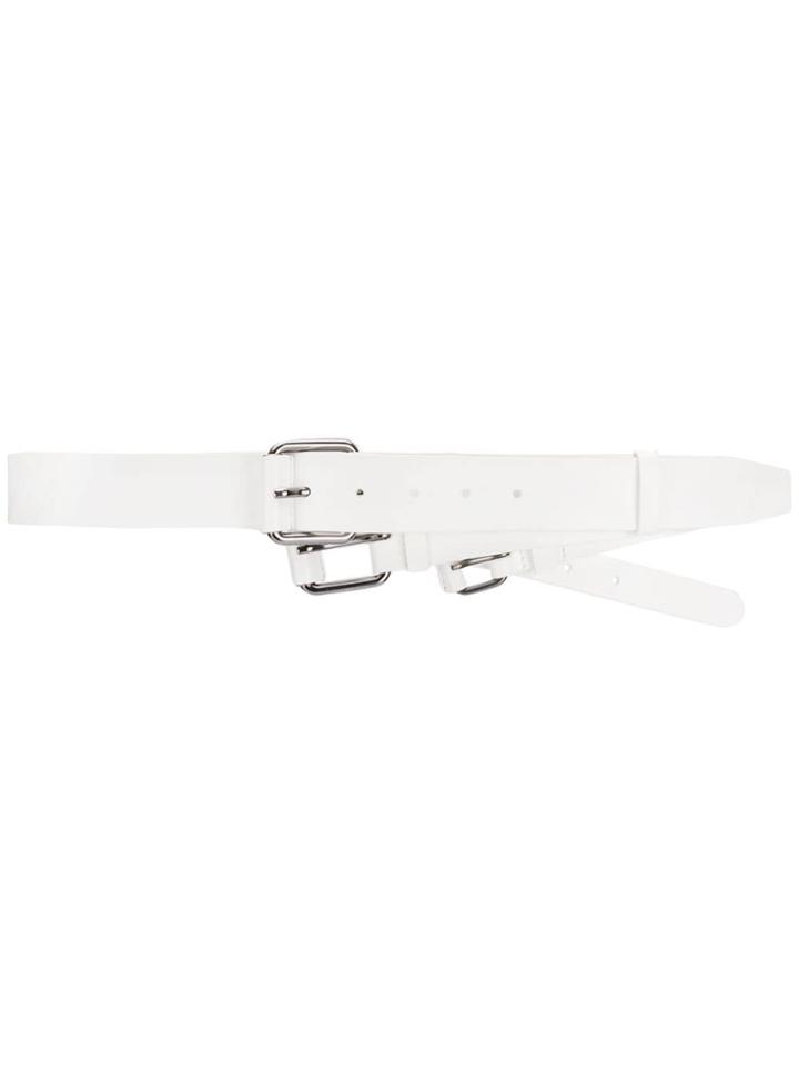 A.f.vandevorst Double Buckle Belt - White
