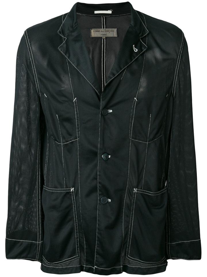 Comme Des Garçons Vintage Inside-out Mesh Blazer - Black