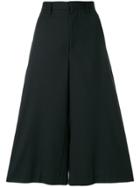 Comme Des Garçons Noir Kei Ninomiya Wide Leg Cropped Trousers - Black