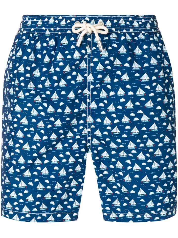 Mc2 Saint Barth Sail Boat Swimming Shirts - Blue