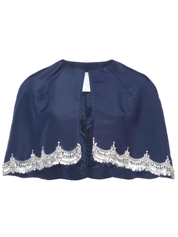 Oscar De La Renta Two-piece Embellished Gown - Blue