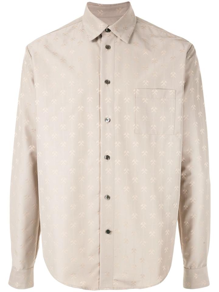 Gmbh Jacquard-effect Shirt - Grey