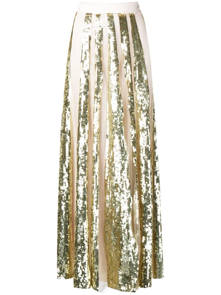 Temperley London Sequinned Maxi Skirt - Gold