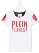 Philipp Plein Junior Teen Plein Girls Printed T-shirt - White