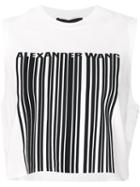 Alexander Wang Welded Barcode Tank Top, Women's, Size: Medium, White, Cotton