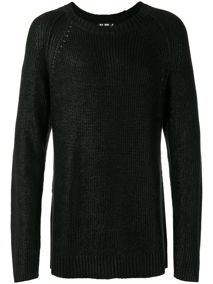 Blk Dnm Crew Neck Jumper, Men's, Size: Small, Black, Silk/cashmere