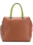 Sara Battaglia Contrast Handle Tote Bag - Brown