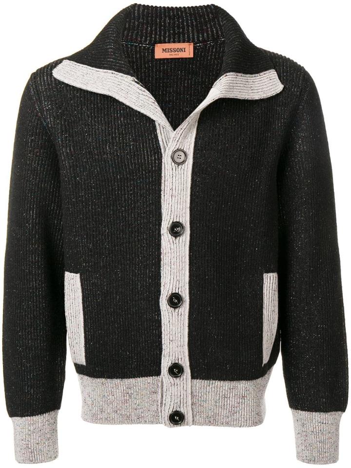 Missoni Contrast Trim Cardigan - Black