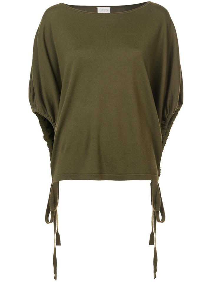 Jason Wu Grey Short-sleeve Fitted Sweater - Green