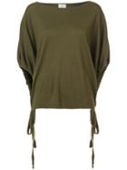 Jason Wu Grey Short-sleeve Fitted Sweater - Green