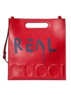Gucci Guccighost Leather Tote - Red