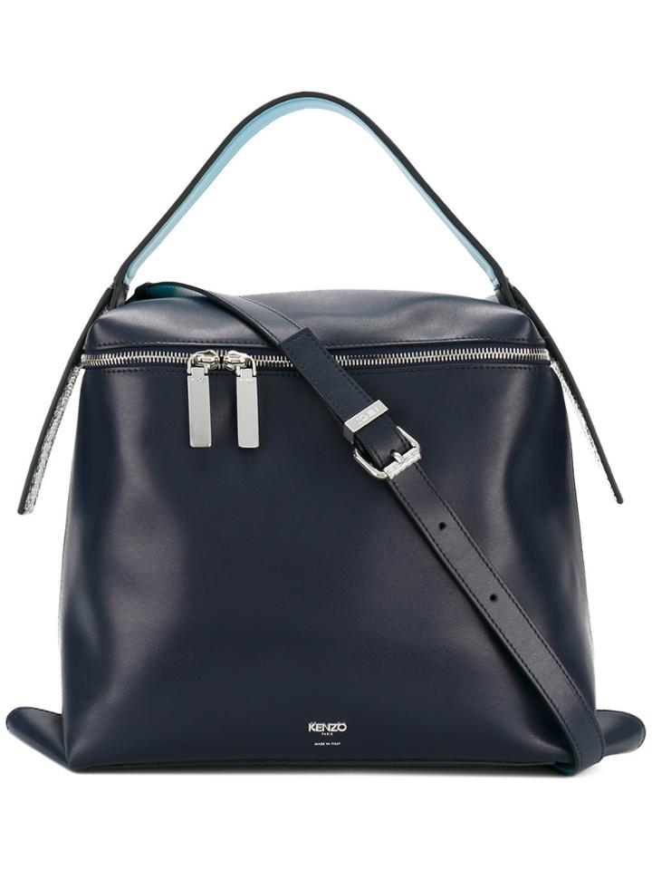 Kenzo Large Zipped Boxy Tote - Blue