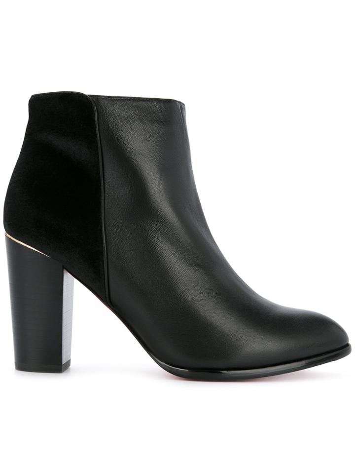 Loveless Panel Ankle Boots - Black