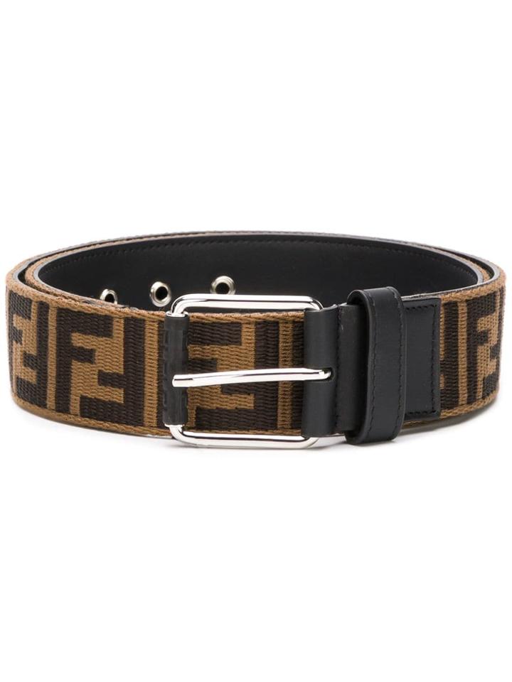 Fendi Ff Logo Buckle Belt - Brown