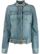 Gucci Pre-owned Cropped Denim Jacket - Blue
