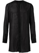 Cedric Jacquemyn Collarless Side Slit Shirt - Black