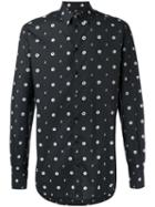 Dolce & Gabbana Bee Print Shirt, Men's, Size: 42, Black, Cotton