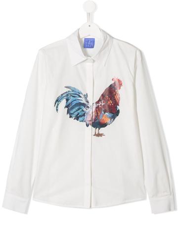 Stella Jean Kids Chicken Print Shirt - White