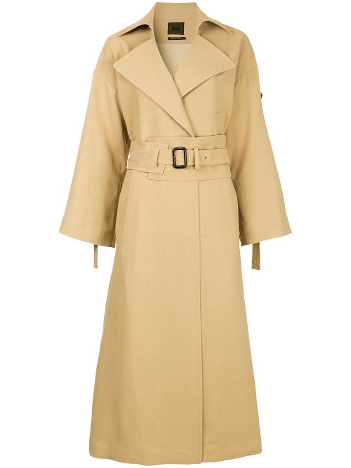 Aula Oversized Trench Coat - Brown