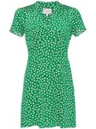 Hvn Morgan Floral Print Mini Dress - Green