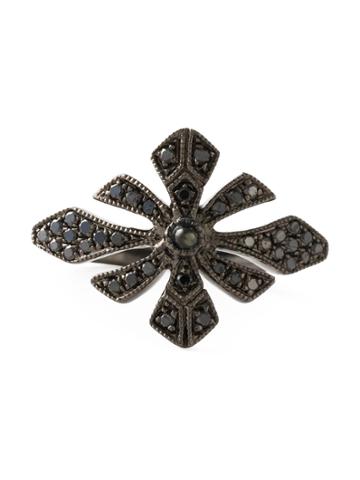Joëlle Jewellery 'antique' Tip Finger Ring - Black