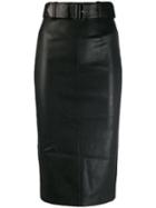 Stouls High-waist Fitted Skirt - Black