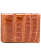 Jason Briggs Crocodile Effect Cardholder - Brown