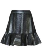 Derek Lam 10 Crosby Ruffle Hem Flounce Skirt - Metallic