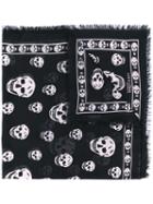 Alexander Mcqueen - Skull Scarf - Women - Silk/modal - One Size, Black, Silk/modal