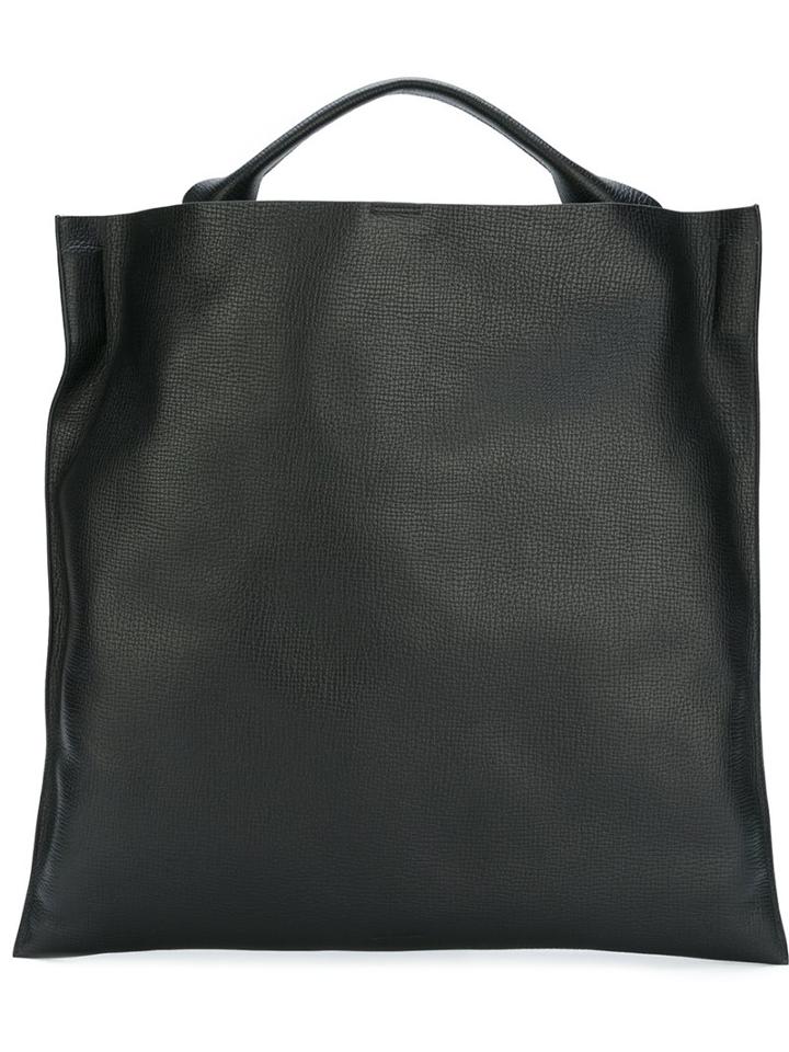 Jil Sander Square Tote Bag, Women's, Black