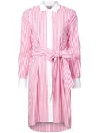 Badgley Mischka Striped Shirt Dress - Pink