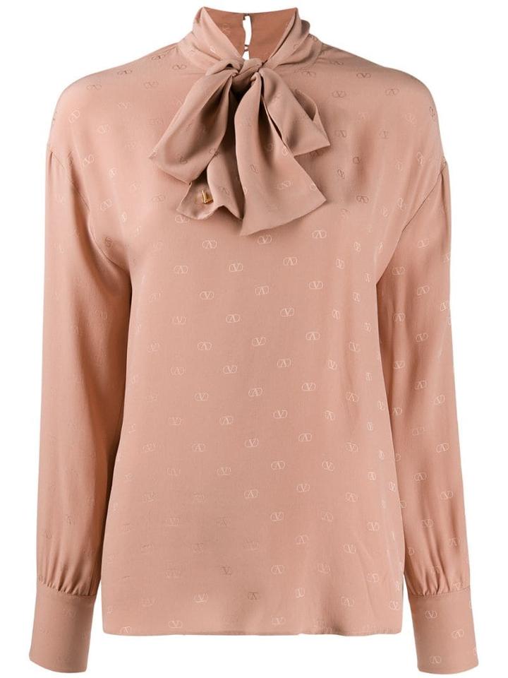 Valentino Vlogo Pussybow Blouse - Pink