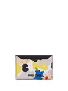 Miu Miu Camouflage And Floral Print Cardholder - Yellow
