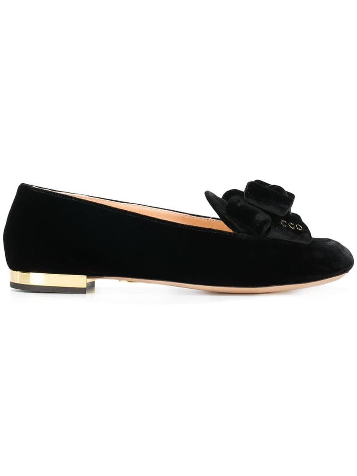 Charlotte Olympia Bow Ballerinas - Black