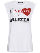 Dolce & Gabbana L'amore E Bellezza T Shirt - White